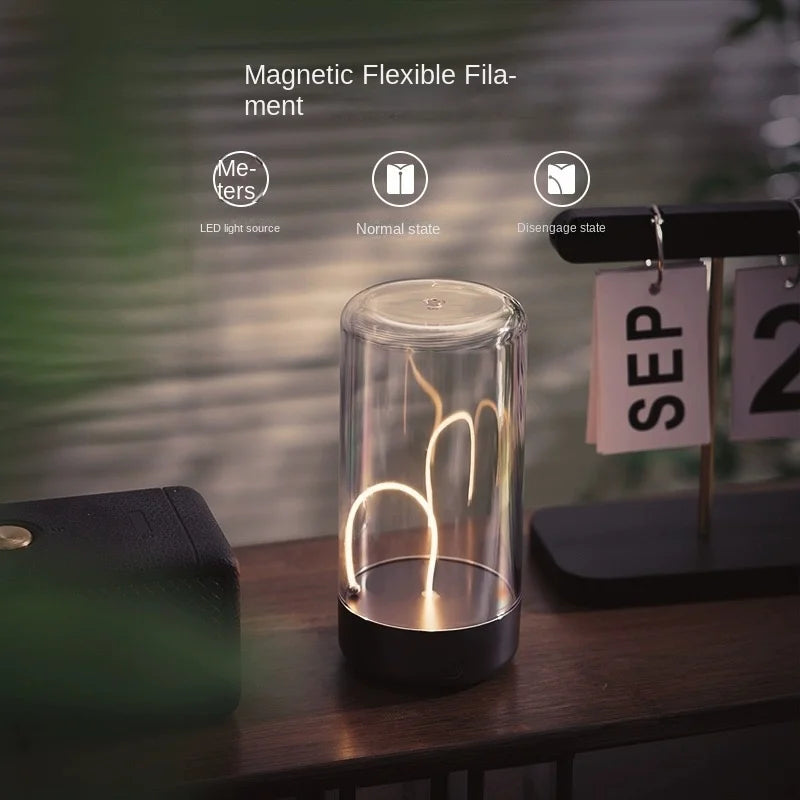 LUMOTECH™ Portable Quantum Magnetic Ambient Light – Type-C Rechargeable Eye-Care LED Lamp for Bedroom, Study, Camping, Holiday & Christmas Gift