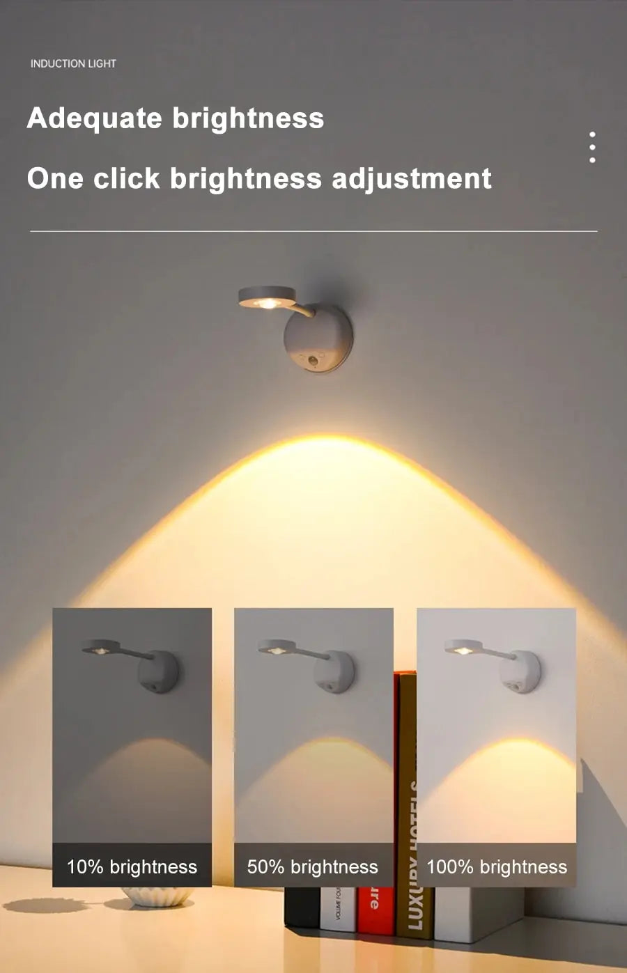 LUMOTECH™ Motion Sensor Night Light - Wireless USB Rechargeable LED Light for Bedroom, Kitchen, Hallway, Closet | Indoor Safety Lighting