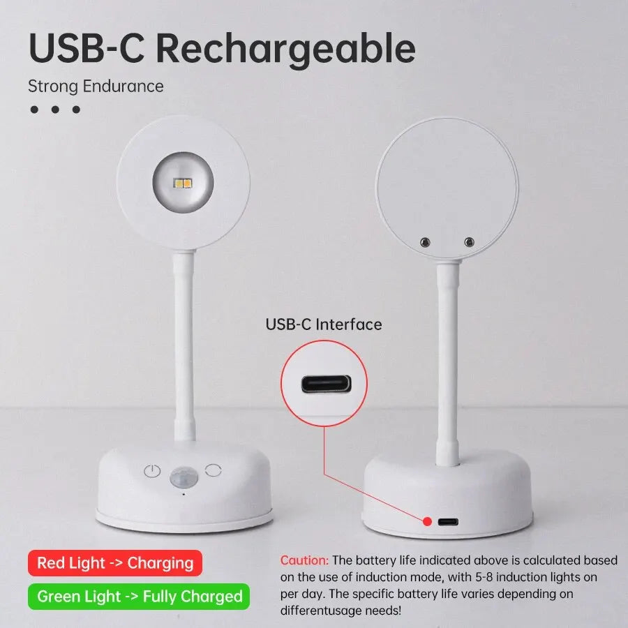 LUMOTECH™ Motion Sensor Night Light - Wireless USB Rechargeable LED Light for Bedroom, Kitchen, Hallway, Closet | Indoor Safety Lighting