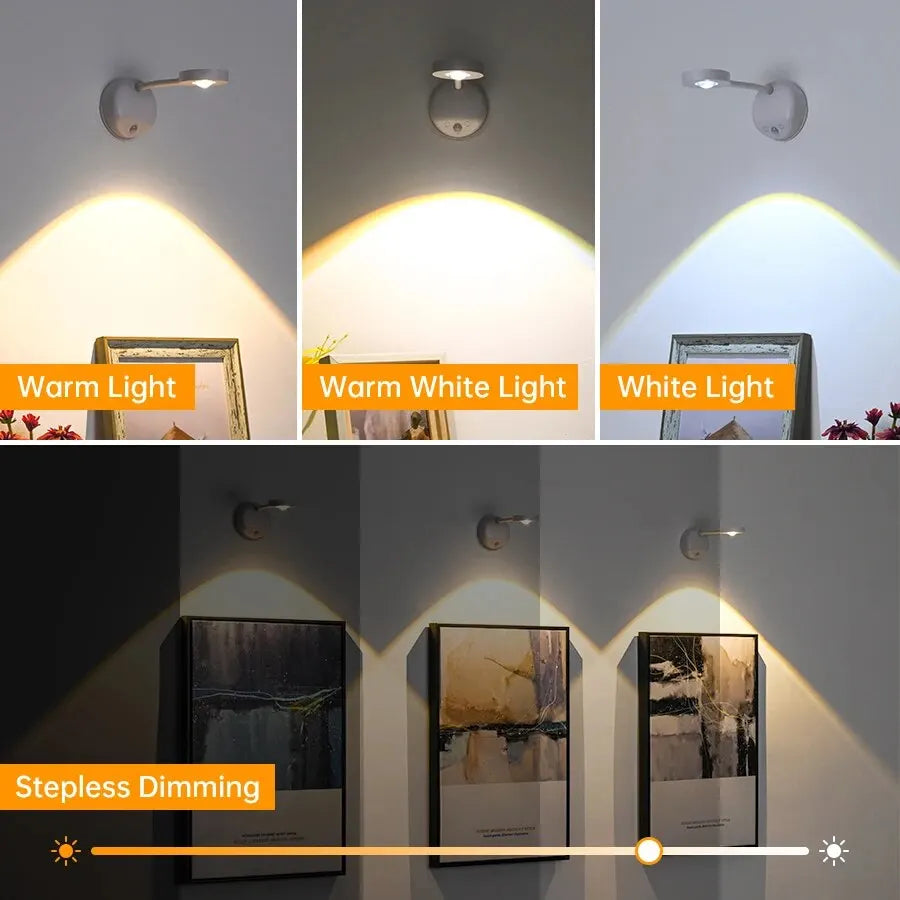 LUMOTECH™ Motion Sensor Night Light - Wireless USB Rechargeable LED Light for Bedroom, Kitchen, Hallway, Closet | Indoor Safety Lighting