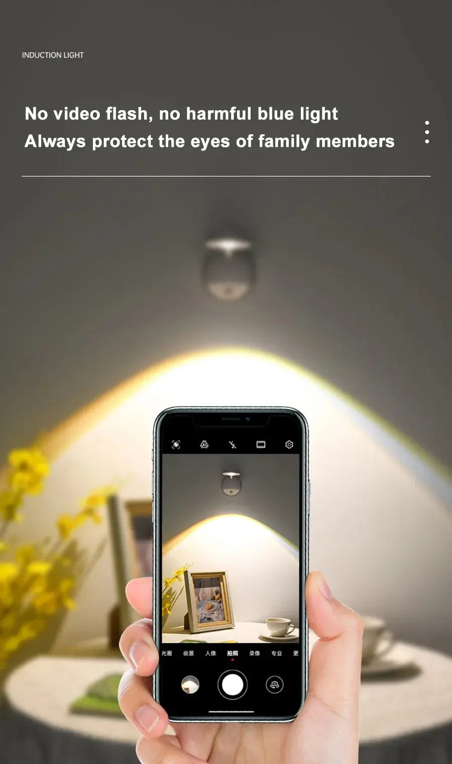 LUMOTECH™ Motion Sensor Night Light - Wireless USB Rechargeable LED Light for Bedroom, Kitchen, Hallway, Closet | Indoor Safety Lighting