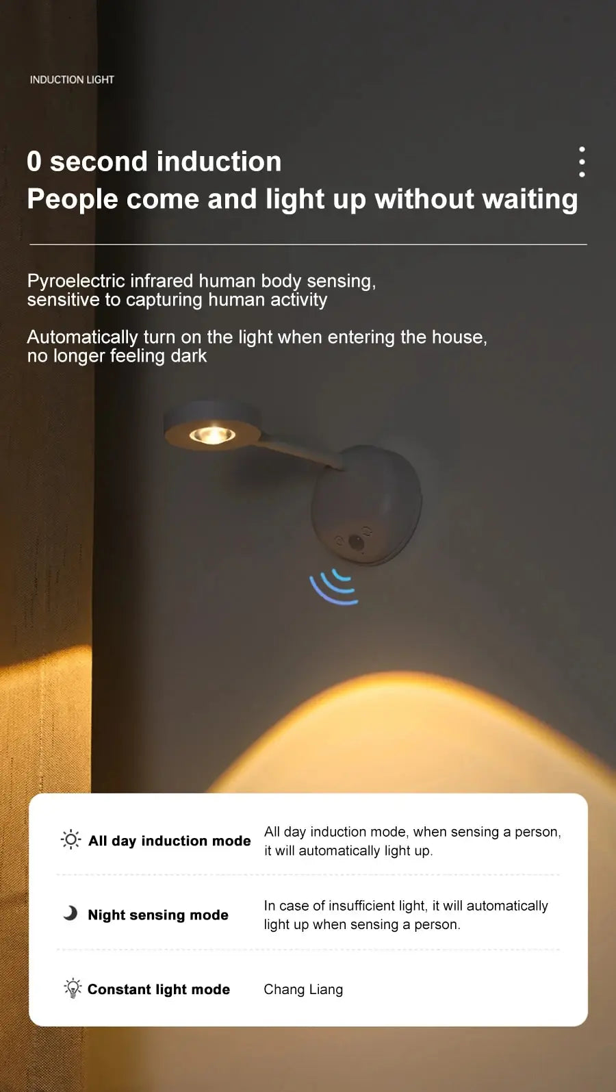 LUMOTECH™ Motion Sensor Night Light - Wireless USB Rechargeable LED Light for Bedroom, Kitchen, Hallway, Closet | Indoor Safety Lighting