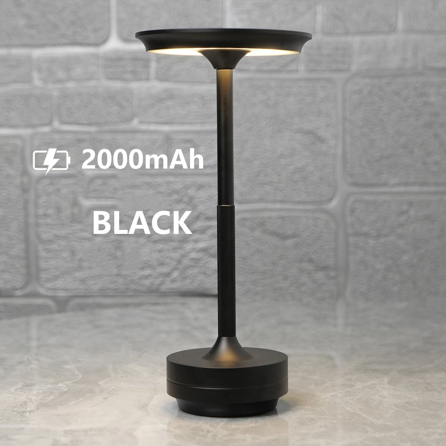 LUMOTECH™ LED Touch Sensor Table Lamp – USB Rechargeable Wireless Night Light for Bedroom, Reading, Desk, Hotel, Restaurant, Bar Decor