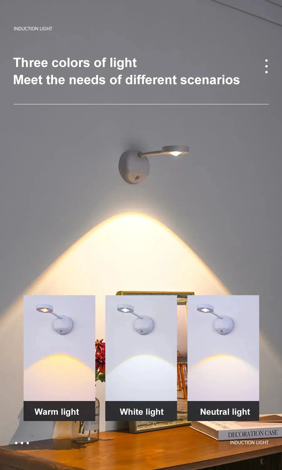 LUMOTECH™ Motion Sensor Night Light - Wireless USB Rechargeable LED Light for Bedroom, Kitchen, Hallway, Closet | Indoor Safety Lighting