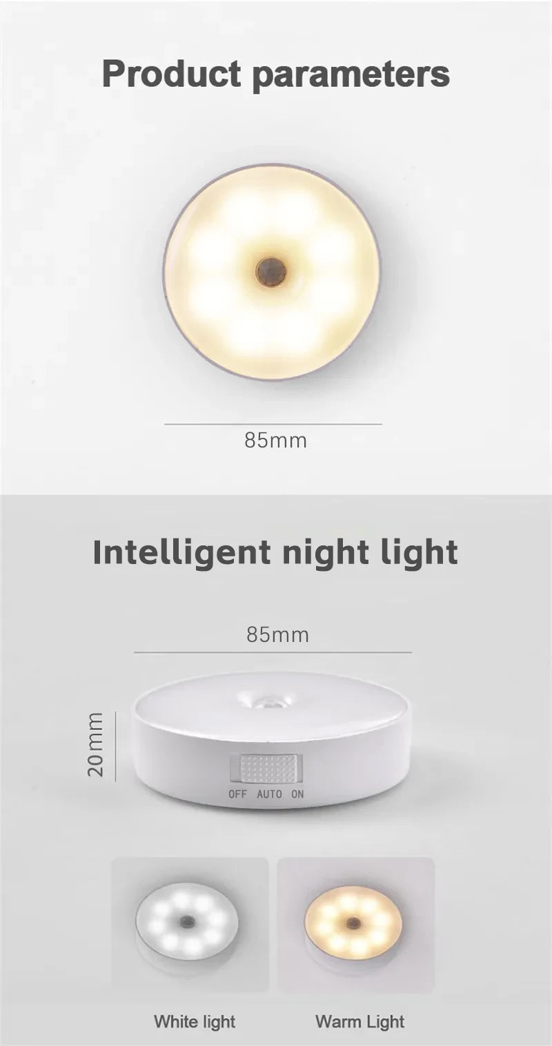LUMOTECH Smart LED Night Light β Sensor Activated, Magnetic & Rechargeable