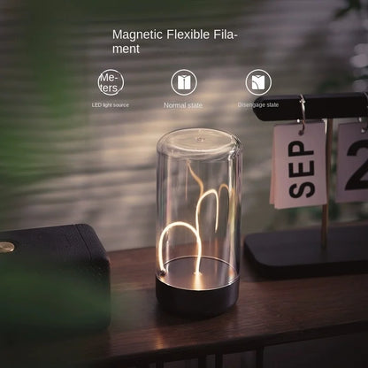LUMOTECH™ Portable Quantum Magnetic Ambient Light – Type-C Rechargeable Eye-Care LED Lamp for Bedroom, Study, Camping, Holiday & Christmas Gift