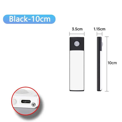 LUMOTECH™ Ultra-Thin Motion Sensor Cabinet Light – USB Rechargeable Wireless LED Under Cabinet Light for Kitchen, Bedroom, Closet, Wardrobe, Indoor Night Lighting