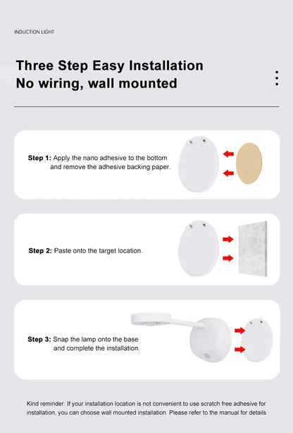 LUMOTECH™ Motion Sensor Night Light - Wireless USB Rechargeable LED Light for Bedroom, Kitchen, Hallway, Closet | Indoor Safety Lighting
