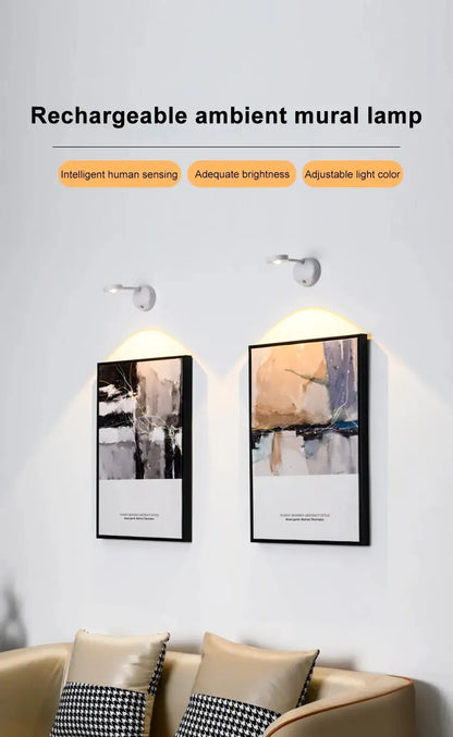 LUMOTECH™ Motion Sensor Night Light - Wireless USB Rechargeable LED Light for Bedroom, Kitchen, Hallway, Closet | Indoor Safety Lighting