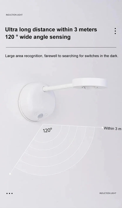 LUMOTECH™ Motion Sensor Night Light - Wireless USB Rechargeable LED Light for Bedroom, Kitchen, Hallway, Closet | Indoor Safety Lighting